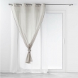 Voilage a oeillets 140 x 240 cm voile double sable duetto Gris/blanc, image n° 1