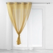 Voilage a oeillets 140 x 240 cm voile double sable duetto Miel/blanc, image n° 1