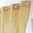 Voilage a oeillets 140 x 240 cm voile double sable duetto Miel/blanc, image n° 2