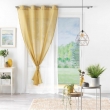 Voilage a oeillets 140 x 240 cm voile double sable duetto Miel/blanc, image n° 3