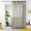 Voilage a oeillets 140 x 240 cm voile imprimé Palpito Jaune/anthracite, image n° 4