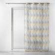 Voilage a oeillets 140 x 240 cm voile imprimé Winter green Jaune, image n° 1