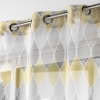 Voilage a oeillets 140 x 240 cm voile imprimé Winter green Jaune, image n° 2