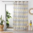 Voilage a oeillets 140 x 240 cm voile imprimé Winter green Jaune, image n° 3
