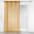 Voilage à oeillets 140 x 240  cm voile sablé + bande velours cotelé Casual Jaune, image n° 1