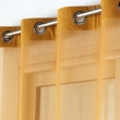 Voilage à oeillets 140 x 240  cm voile sablé + bande velours cotelé Casual Jaune, image n° 2