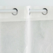 Voilage a oeillets 140 x 240 cm voile sablé brodé Berry Blanc, image n° 2