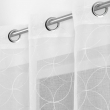 Voilage a oeillets 140 x 240 cm voile sabl&eacute; brod&eacute; Olyympia Blanc, image n° 2