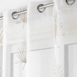 Voilage a oeillets 140 x 240 cm voile sablé brodé Palmaris Beige, image n° 2