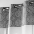 Voilage a oeillets 140 x 240 cm voile sable+ haut coton Sibel Gris, image n° 3