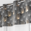 Voilage a oeillets 140 x 240 cm voile sablé + haut velours Clairine Gris, image n° 2