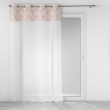 Voilage a oeillets 140 x 240 cm voile sablé + haut velours Clairine Rose, image n° 1