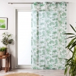 Voilage a oeillets 140 x 240 cm voile sablé imprimé Amazonia Vert, image n° 1