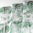 Voilage a oeillets 140 x 240 cm voile sablé imprimé Amazonia Vert, image n° 2