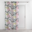 Voilage a oeillets 140 x 240 cm voile sablé imprimé Assana Rose, image n° 1