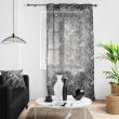 Voilage a oeillets 140 x 240 cm voile sablé imprimé Cabana Noir, image n° 3