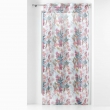 Voilage a oeillets 140 x 240 cm voile sablé imprimé exotic Paradise Blanc, image n° 3