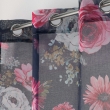 Voilage a oeillets 140 x 240 cm voile sable imprime flower life Prune, image n° 2