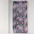 Voilage a oeillets 140 x 240 cm voile sable imprime flower life Prune, image n° 1