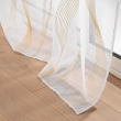 Voilage a oeillets 140 x 240 cm voile sablé  imprimé metallisé Elona Or, image n° 3