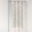 Voilage a oeillets 140 x 240 cm voile sable imprime metallise ginkgold, image n° 1