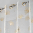 Voilage a oeillets 140 x 240 cm voile sable imprime metallise ginkgold, image n° 2