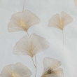 Voilage a oeillets 140 x 240 cm voile sable imprime metallise ginkgold, image n° 3