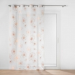 Voilage a oeillets 140 x 240 cm voile sablé  imprimé metallisé Joyce Or rose, image n° 1