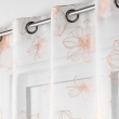 Voilage a oeillets 140 x 240 cm voile sablé  imprimé metallisé Joyce Or rose, image n° 2