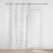 Voilage a oeillets 140 x 240 cm voile sablé  imprimé metallisé Lison Argent, image n° 1