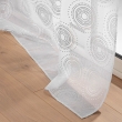 Voilage a oeillets 140 x 240 cm voile sablé  imprimé metallisé Lison Argent, image n° 3