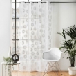 Voilage a oeillets 140 x 240 cm voile sablé  imprimé metallisé Lison Argent, image n° 4