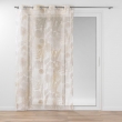 Voilage a oeillets 140 x 240 cm voile sablé imprimé metallise Melisse, image n° 1