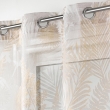 Voilage a oeillets 140 x 240 cm voile sablé imprimé metallise Melisse, image n° 2