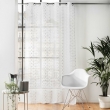 Voilage a oeillets 140 x 240 cm voile sabl&eacute;  imprim&eacute; metallis&eacute; Milo Argent, image n° 4