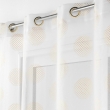 Voilage a oeillets 140 x 240 cm voile sablé  imprimé metallisé Sixtine Or, image n° 2