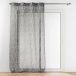 Voilage a oeillets 140 x 240 cm voile sable imprimé Pandore Noir, image n° 1