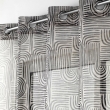 Voilage a oeillets 140 x 240 cm voile sable imprimé Pandore Noir, image n° 2