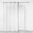 Voilage a oeillets 140 x 240 cm voile sabl&eacute;  +jute Sarah Blanc, image n° 1