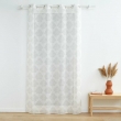 Voilage a oeillets 140 x 240 cm voile tiss&eacute; appliqu&eacute; Levita Blanc, image n° 3