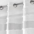 Voilage a oeillets 140 x 260 cm voile sabl&eacute; fils coup&eacute;s Lalina Blanc, image n° 2