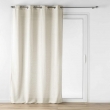 Voilage a oeillets 140 x 280 cm effet lainage Loulaine Beige, image n° 1