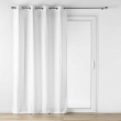 Voilage a oeillets 140 x 280 cm effet lainage Loulaine Blanc, image n° 1