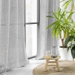 Voilage a oeillets 140 x 280 cm effet lainage Loulaine Gris, image n° 5