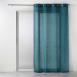 Voilage a oeillets 140 x 280 cm effet lin tissé Zazy Bleu, image n° 5