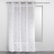 Voilage a oeillets 140 x 280 cm voile sabl&eacute; fils chenille chenilla Naturel, image n° 4