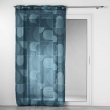 Voilage a oeillets 140 x 280 cm voile sablé imprimé Esquisse Bleu, image n° 1