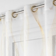 Voilage a oeillets 140 x 280 cm voile sable imprime metallise elona Or, image n° 2