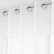 Voilage a oeillets 240 x 240 cm effet lin tissé Haltona Blanc, image n° 2