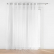 Voilage a oeillets baie vitrée 300 x 240 cm voile sable Lissea Blanc, image n° 1